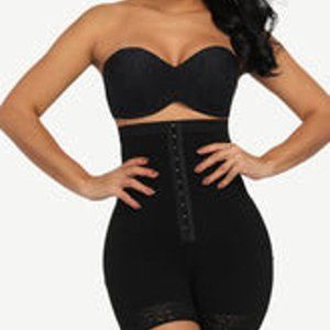 Wholesale Queen Size High Waist Slimming Shorts Lace Hemline Hooks Lose Weight